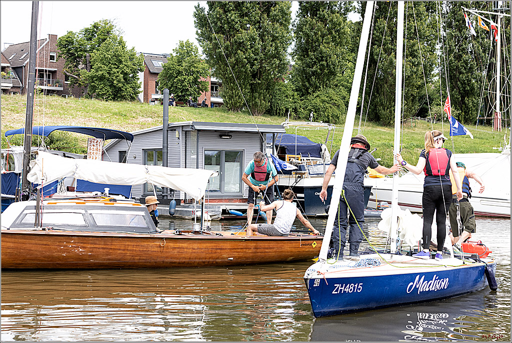 100 Jahre Rheinwoche 2022 - 2. Wettfahrt  Hitdorf - Duesseldorf, 03.06.2022,